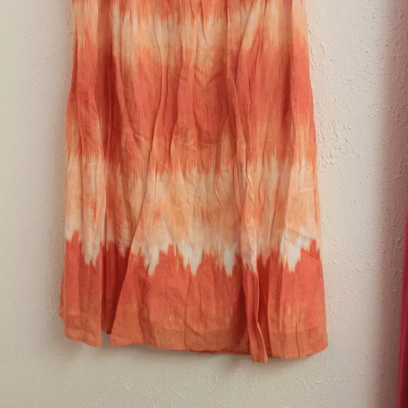 #425 Chico's Orange Cream-Colored Skirt Size 2 (12) - Picture 4 of 7